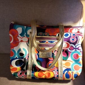 Coach NWOT Graffiti Multi-colored  Bag